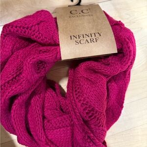 C.C Vibrant Pink Infinity Scarf